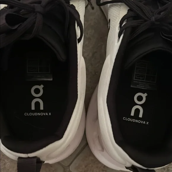 On Running Women’s White and Black Cloudnova X Sneakers - Picture 4 of 13